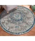 Amer Montana Nieves Teal Polypropylene Round Rug 7'6"x7'6"R