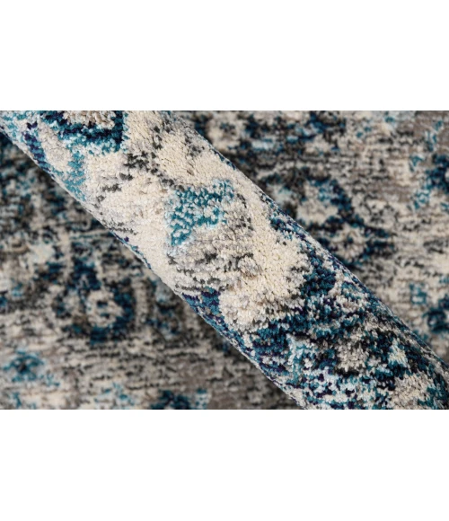 Amer Montana Nieves Teal Polypropylene Area Rug 5'3"x7'6"