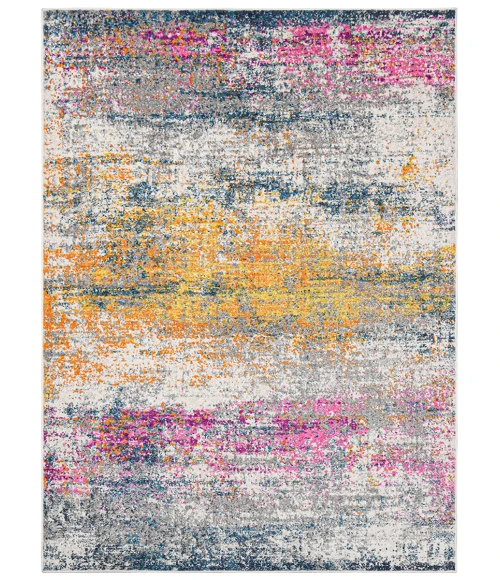Amer Montana Blesilda Orange/Pink Polypropylene Area Rug 5'3"x7'6"
