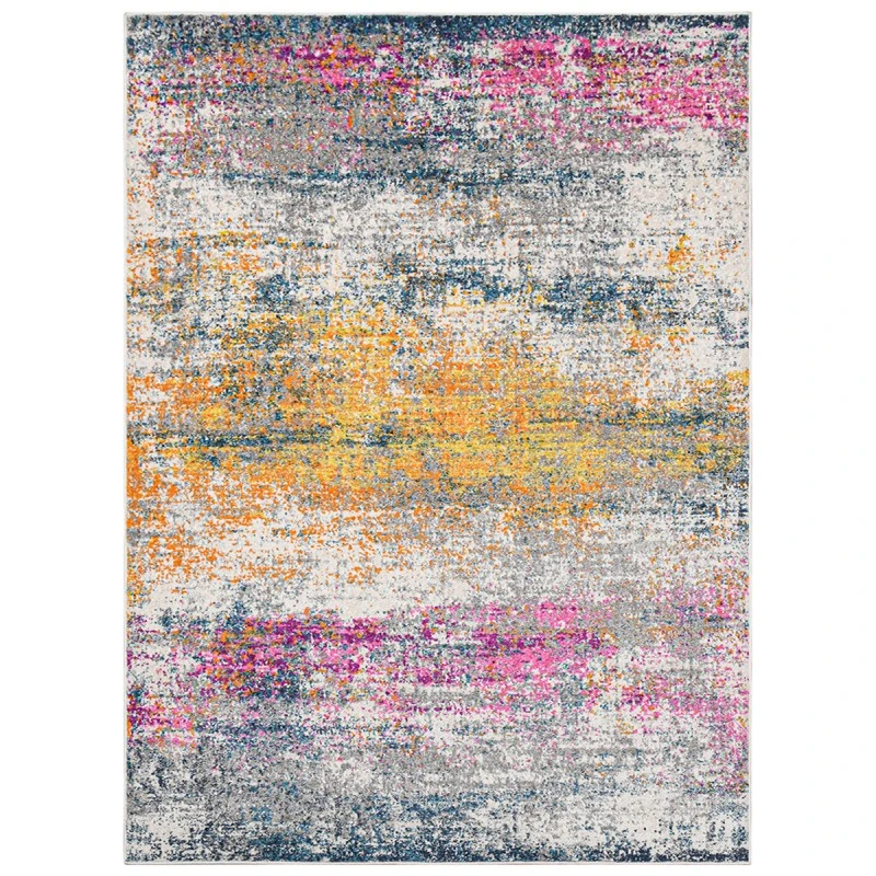 Amer Montana Blesilda Orange/Pink Polypropylene Area Rug 7'10"x10'10"