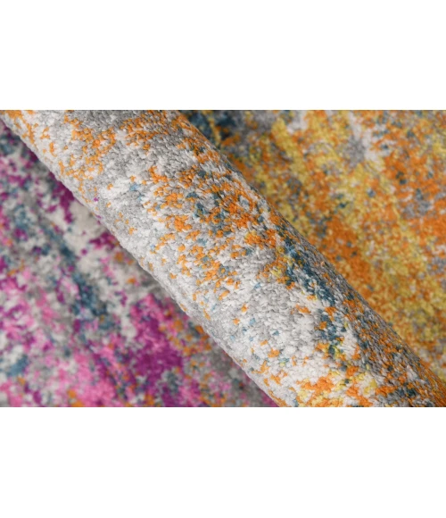 Amer Montana Blesilda Orange/Pink Polypropylene Area Rug 5'3"x7'6"