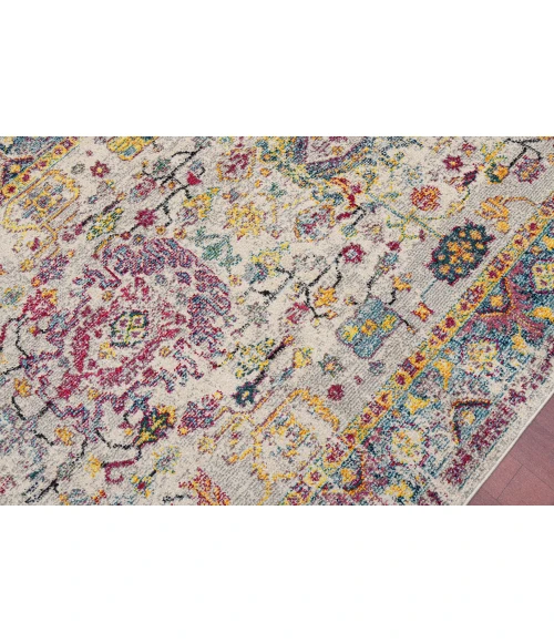 Amer Montana Carrey Gray/Orange Polypropylene Area Rug 7'10"x10'10"