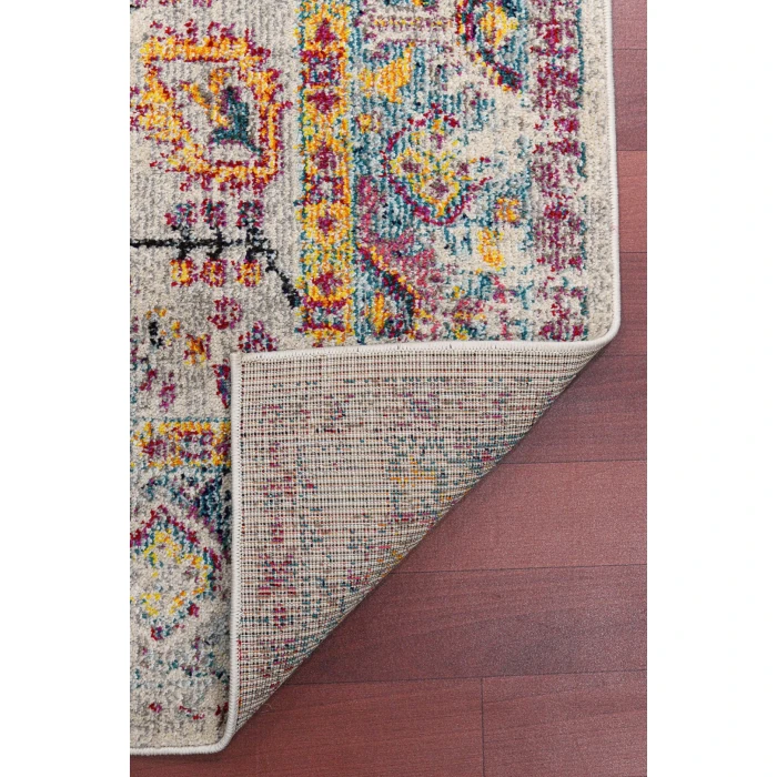Amer Montana Carrey Gray/Orange Polypropylene Area Rug 5'3"x7'6"
