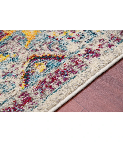 Amer Montana Carrey Gray/Orange Polypropylene Area Rug 7'10"x10'10"