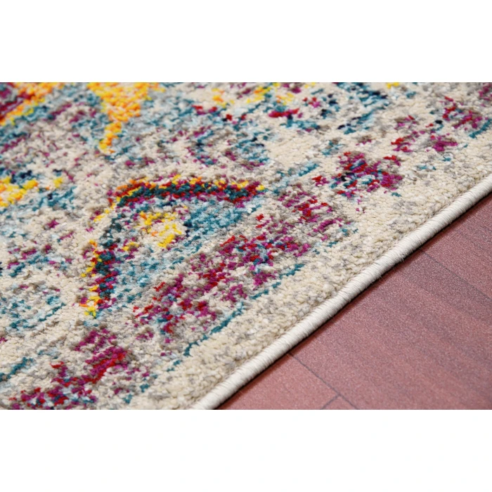 Amer Montana Carrey Gray/Orange Polypropylene Area Rug 5'3"x7'6"