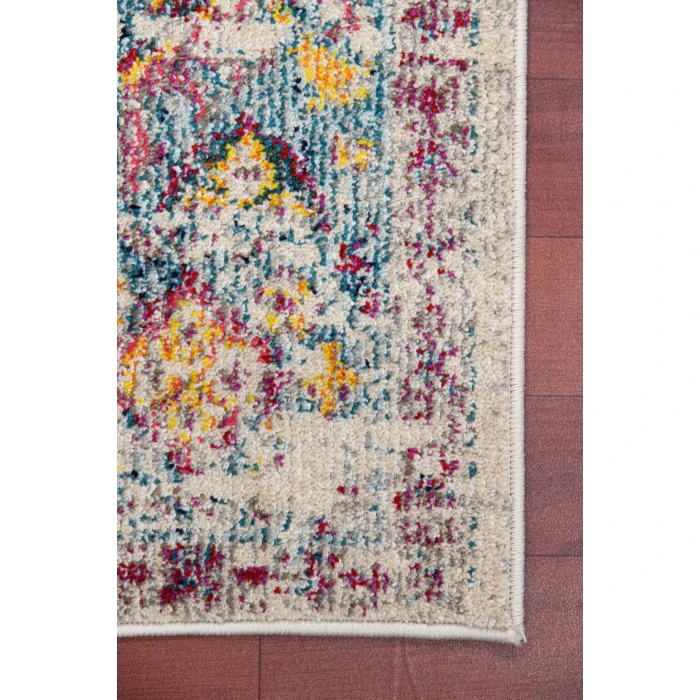 Amer Montana Carrey Gray/Orange Polypropylene Area Rug 5'3"x7'6"