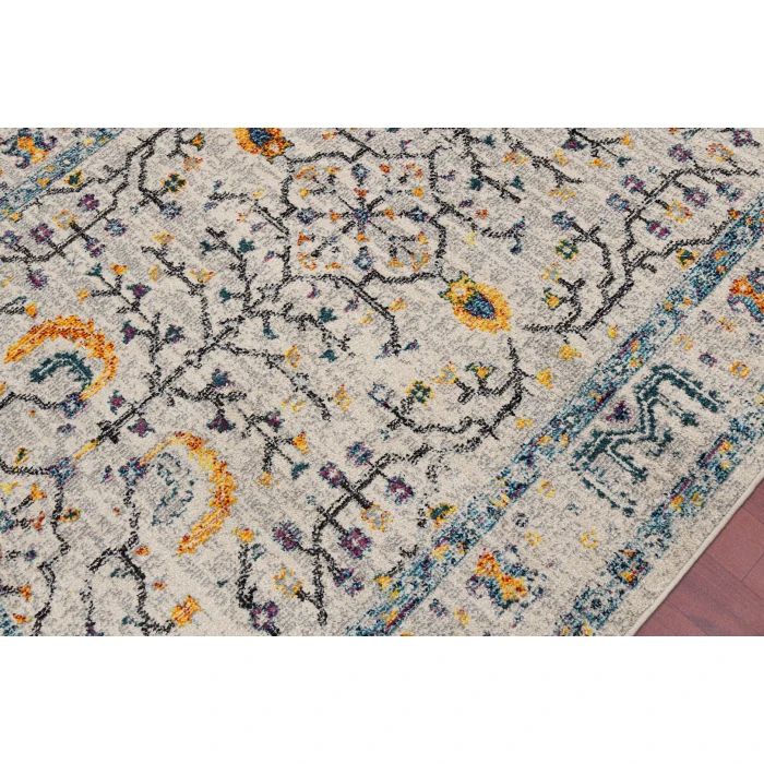 Amer Montana Dyanne Ivory/Yellow Polypropylene Area Rug 2'x3'
