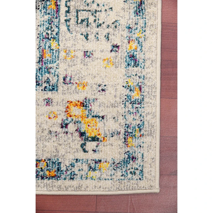 Amer Montana Dyanne Ivory/Yellow Polypropylene Area Rug 2'x3'