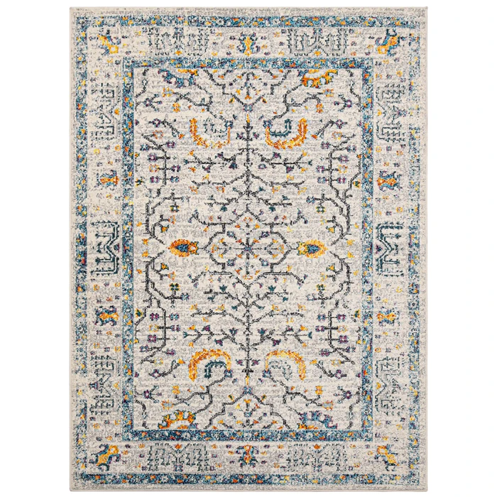 Amer Montana Dyanne Ivory/Yellow Polypropylene Area Rug 2'x3'