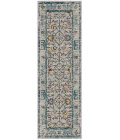 Amer Montana Dyanne Ivory/Yellow Polypropylene Runner Rug 2'7"x8'