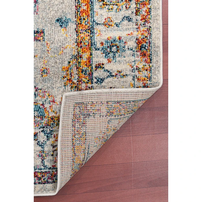 Amer Montana Estrel Ivory/Orange Polypropylene Area Rug 2'x3'