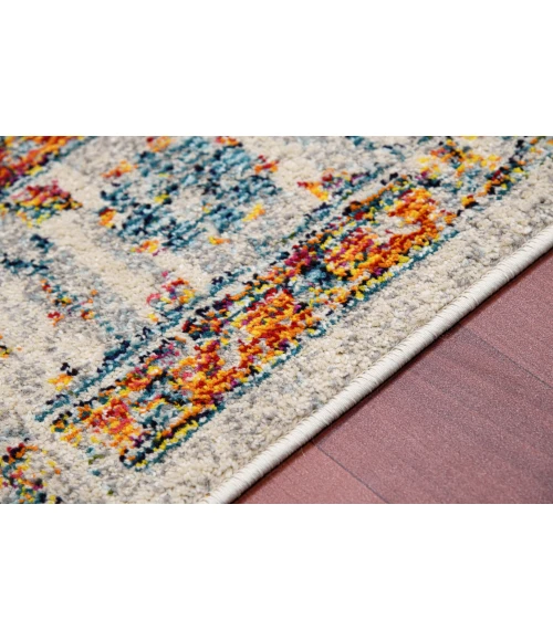 Amer Montana Estrel Ivory/Orange Polypropylene Area Rug 8'10"x11'10"