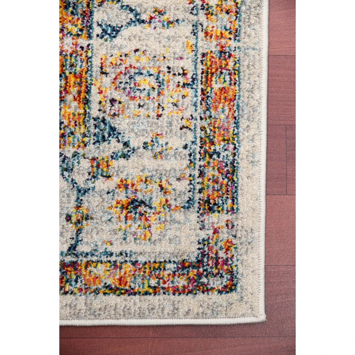 Amer Montana Estrel Ivory/Orange Polypropylene Area Rug 2'x3'