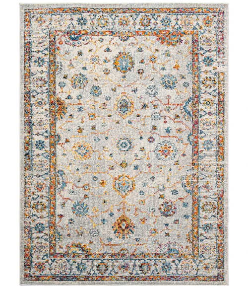 Amer Montana Estrel Ivory/Orange Polypropylene Area Rug 8'10"x11'10"