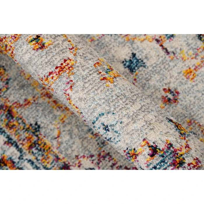 Amer Montana Estrel Ivory/Orange Polypropylene Area Rug 2'x3'