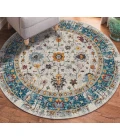 Amer Montana Filomina Blue/Orange Polypropylene Round Rug 7'6"x7'6"R