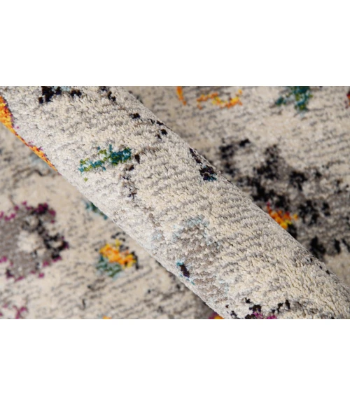 Amer Montana Filomina Blue/Orange Polypropylene Area Rug 8'10"x11'10"