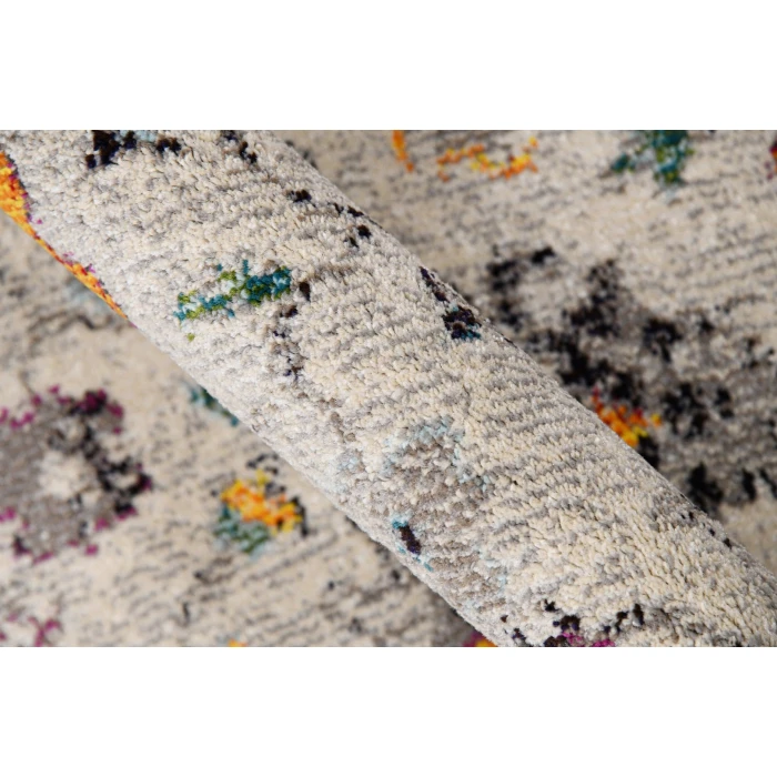 Amer Montana Filomina Blue/Orange Polypropylene Area Rug 3'3"x5'