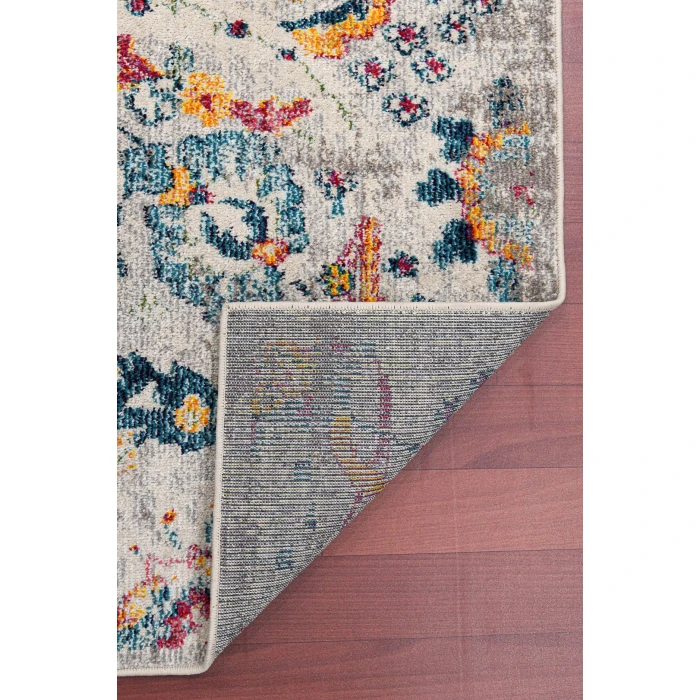 Amer Montana Glaiza Ivory/Orange Polypropylene Round Rug 7'6"x7'6"R