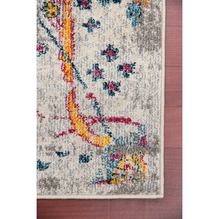 Amer Montana Glaiza Ivory/Orange Polypropylene Round Rug 7'6"x7'6"R