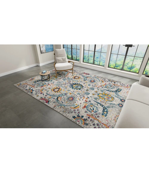 Amer Montana Glaiza Ivory/Orange Polypropylene Area Rug 8'10"x11'10"
