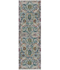 Amer Montana Glaiza Ivory/Orange Polypropylene Runner Rug 2'7"x8'