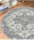 Amer Montana Herris Gray Polypropylene Round Rug 7'6"x7'6"R