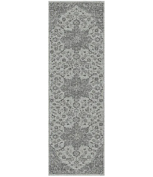 Amer Montana Herris Gray Polypropylene Runner Rug 2'7"x8'