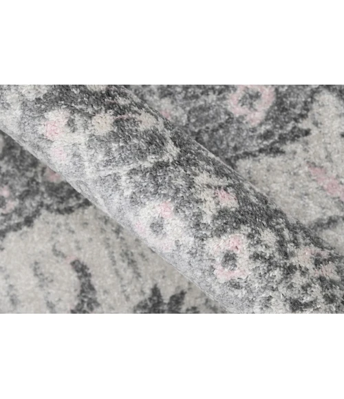 Amer Montana Herris Gray Polypropylene Round Rug 7'6"x7'6"R