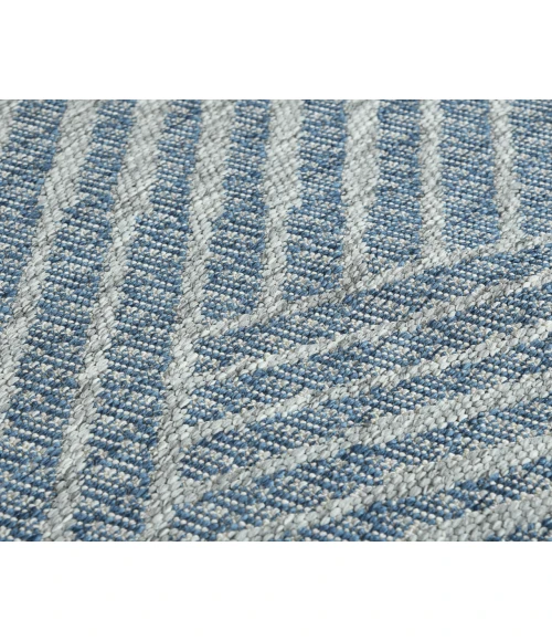 Maryland Abbel Blue Geometric Indoor/Outdoor Area Rug