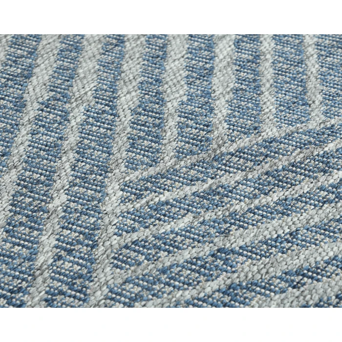 Maryland Abbel Blue Geometric Indoor/Outdoor Area Rug