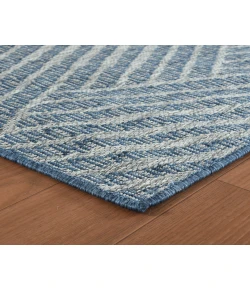 Amer Maryland Abbel Blue Geometric Indoor/Outdoor Rug 28" x 96"