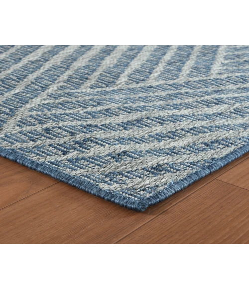 Maryland Abbel Blue Geometric Indoor/Outdoor Area Rug