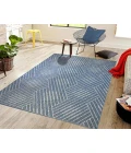 Maryland Abbel Blue Geometric Indoor/Outdoor Area Rug