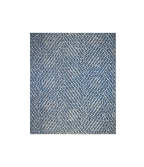 Maryland Abbel Blue Geometric Indoor/Outdoor Area Rug