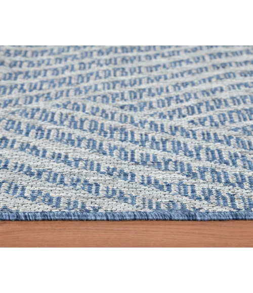 Maryland Abbel Blue Geometric Indoor/Outdoor Area Rug