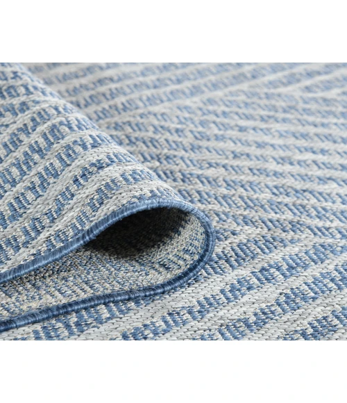Maryland Abbel Blue Geometric Indoor/Outdoor Area Rug