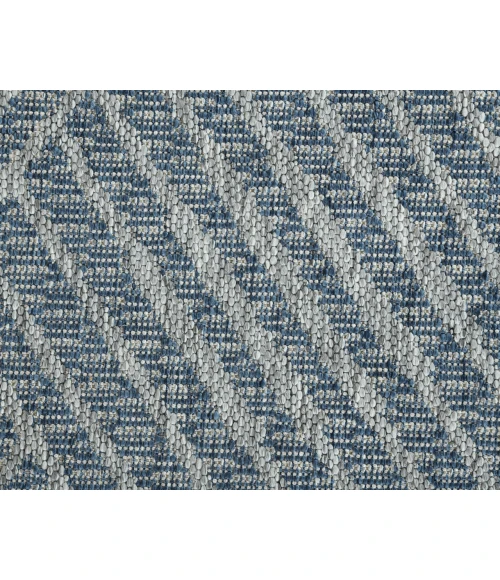 Maryland Abbel Blue Geometric Indoor/Outdoor Area Rug