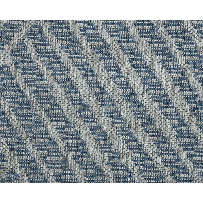 Maryland Abbel Blue Geometric Indoor/Outdoor Area Rug