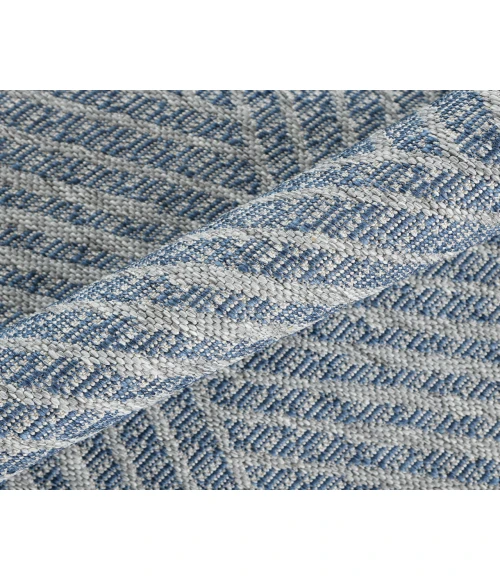 Maryland Abbel Blue Geometric Indoor/Outdoor Area Rug