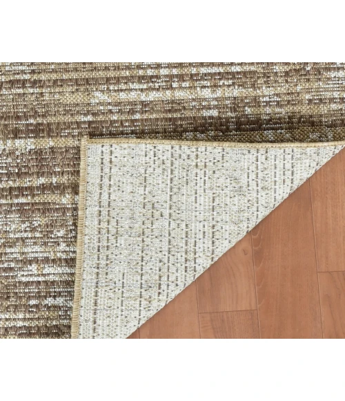 Maryland Cecil Brown Striped Indoor/Outdoor Area Rug