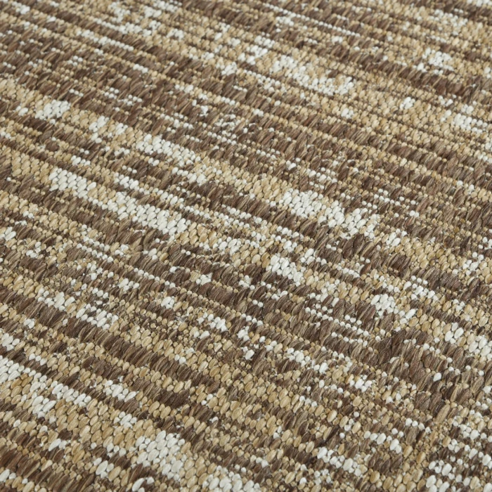 Maryland Cecil Brown Striped Indoor/Outdoor Area Rug