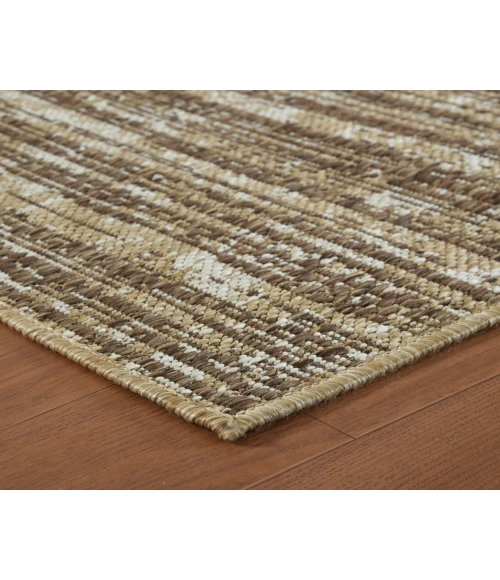 Maryland Cecil Brown Striped Indoor/Outdoor Area Rug