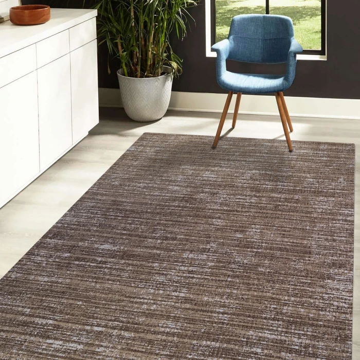 Maryland Cecil Brown Striped Indoor/Outdoor Area Rug