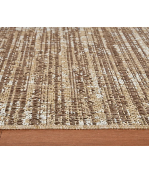 Maryland Cecil Brown Striped Indoor/Outdoor Area Rug
