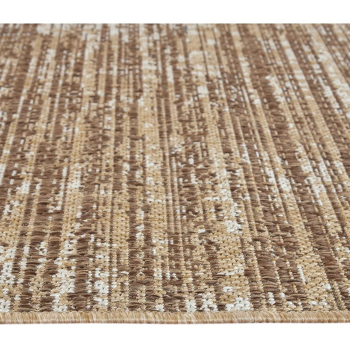 Maryland Cecil Brown Striped Indoor/Outdoor Area Rug