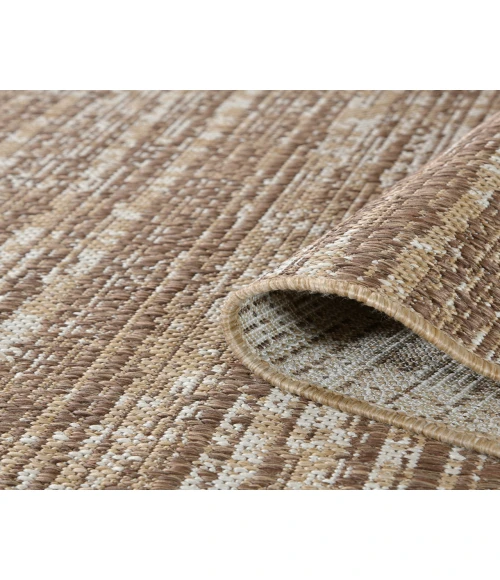 Maryland Cecil Brown Striped Indoor/Outdoor Area Rug