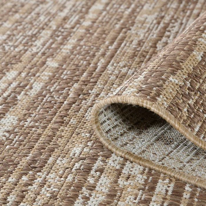 Maryland Cecil Brown Striped Indoor/Outdoor Area Rug