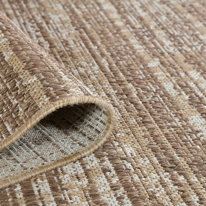Maryland Cecil Brown Striped Indoor/Outdoor Area Rug
