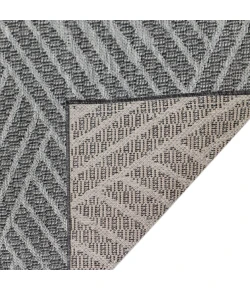 Amer Maryland Abbel Fossil Gray Geometric Indoor/Outdoor Rug 28" x 96"